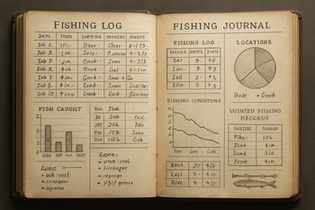 Small notebook open with simple drill notes written in pencil